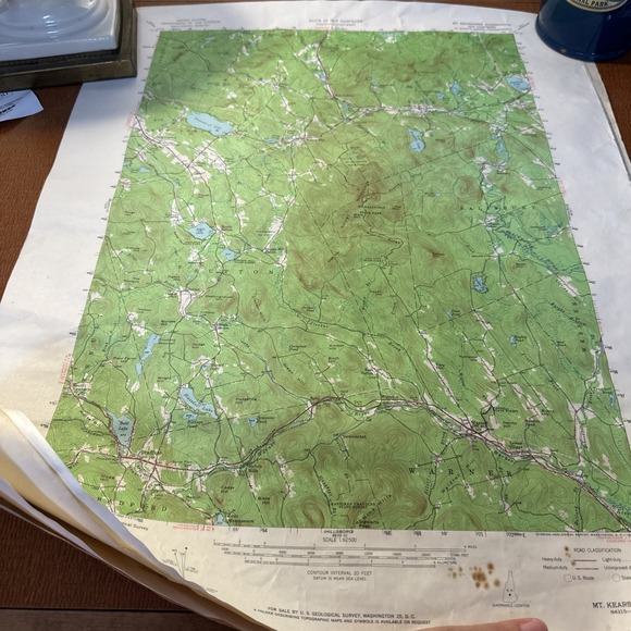 1950's State Of New Hampshire Dept Of Interior Highway Topography Maps Set Of 4 - Picture 1 of 12